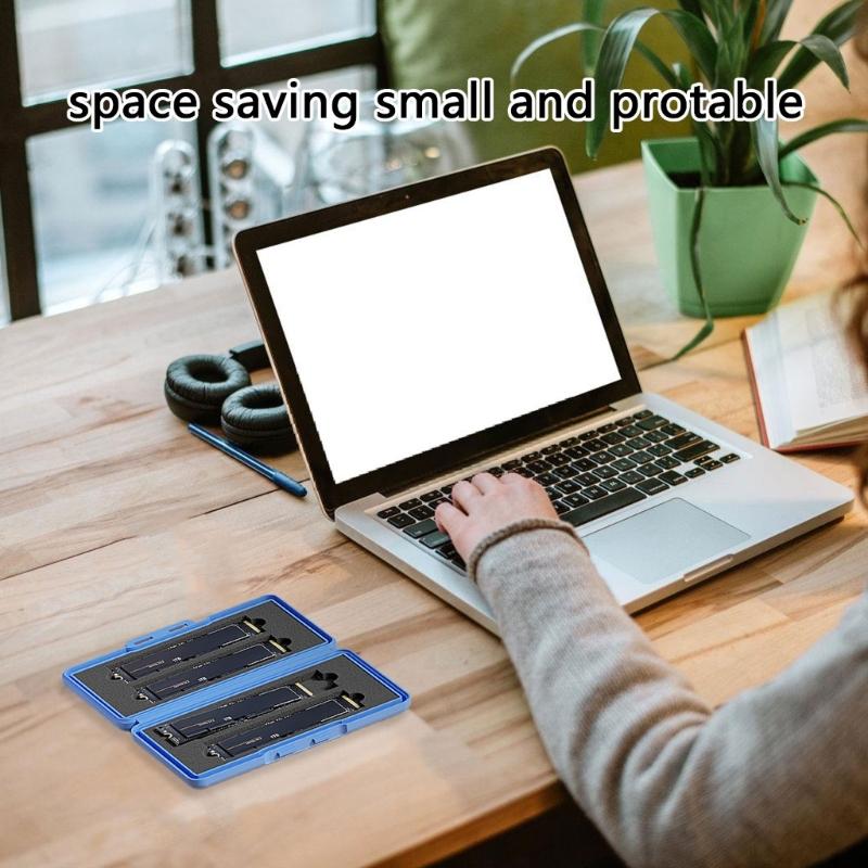 M.2 Бокс для твердотельных накопителей Кейс для хранения твердотельных накопителей на 4 слота с высокопрочным защитным корпусом