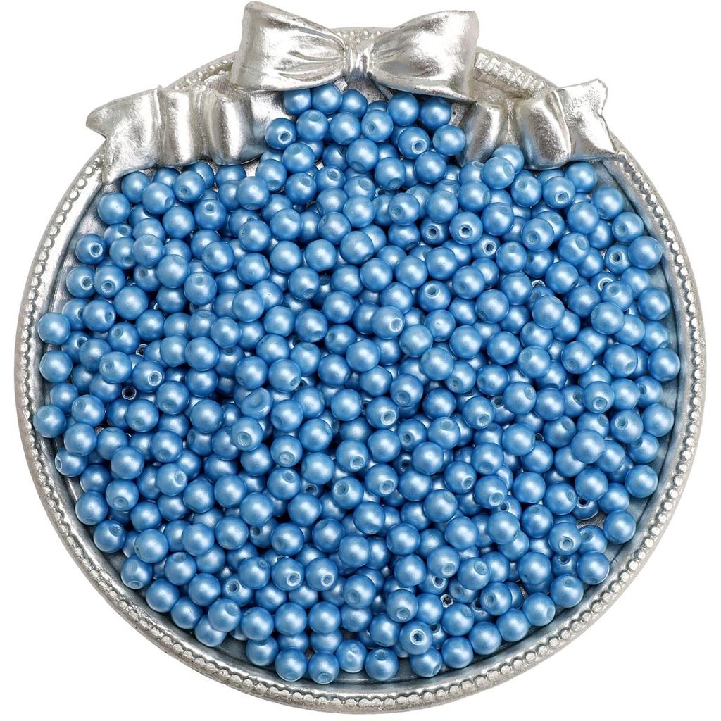 Разноцветные чешские стеклянные бусины для изготовления украшений - 100 круглых шт.