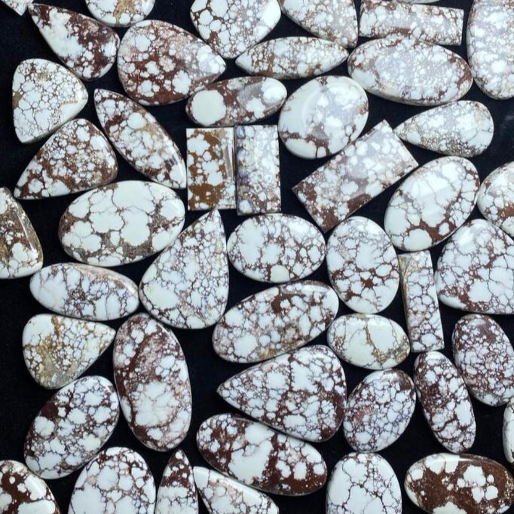 Удивительная партия натуральных кабошонов дикой лошади, драгоценный камень дикой лошади, дизайнерский драгоценный камень дикой лошади, оптовая продажа драгоценных камней.