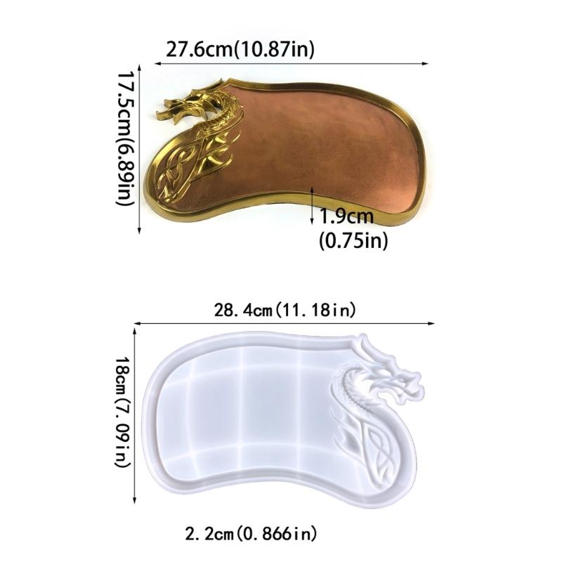 Формы-поддоны Формы для подставок под чашки Формы для эпоксидной смолы Силиконовый материал в форме головы дракона для самостоятельного изготовления смоляных изделий