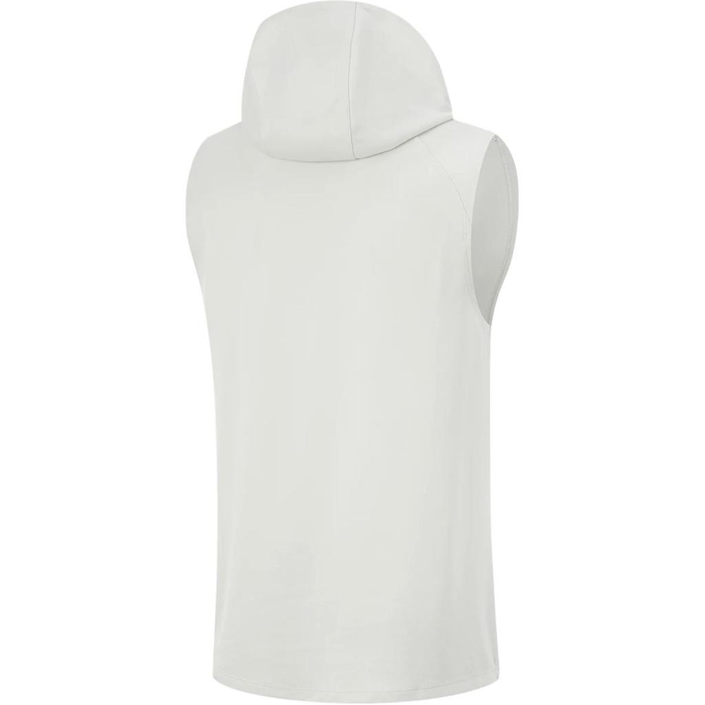 Li Ning Basketball Series Letter Logo Удобный дышащий спортивный жилет с капюшоном для мужчин, светло-серый AVSU067-4