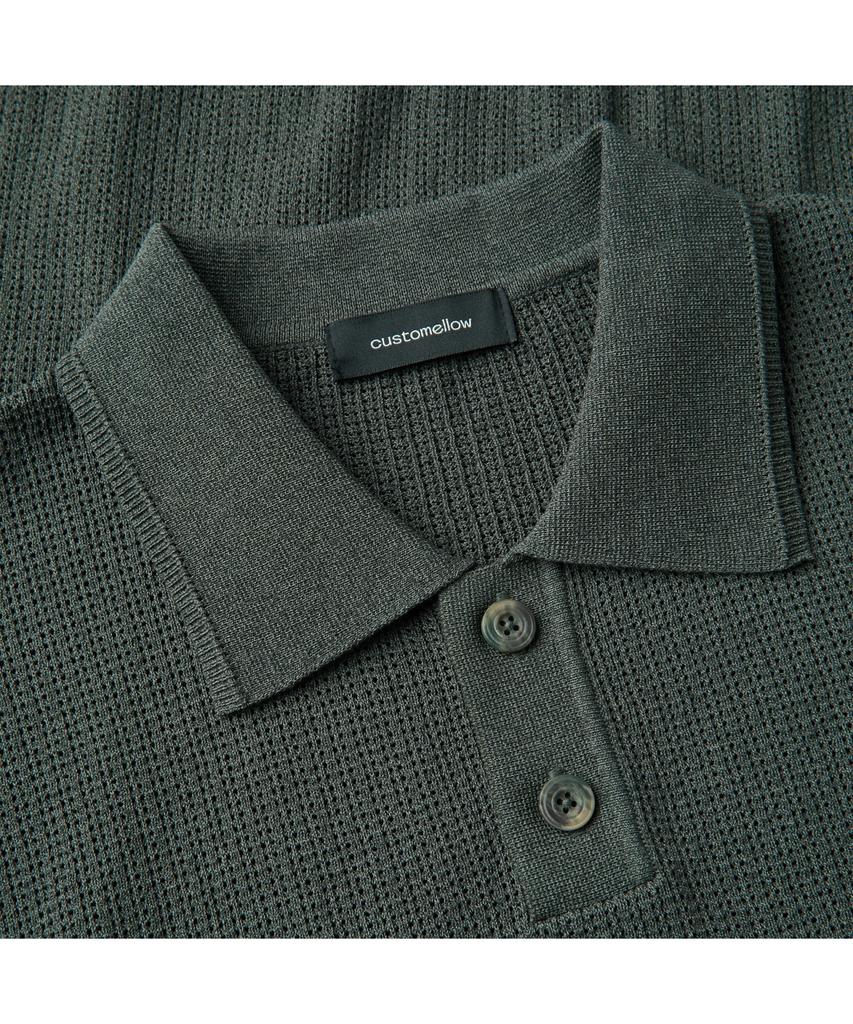 Keoseuuteommellou Khaki Textured Classic Collar Sweater Cwwam26412Khx