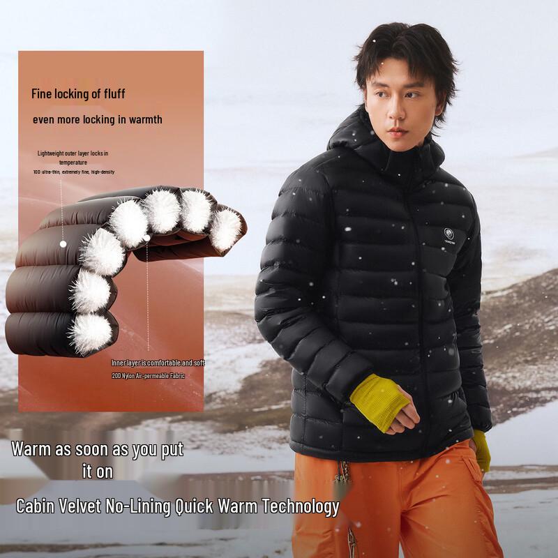 Panda Lightweight Goose Down Hooded Jacket