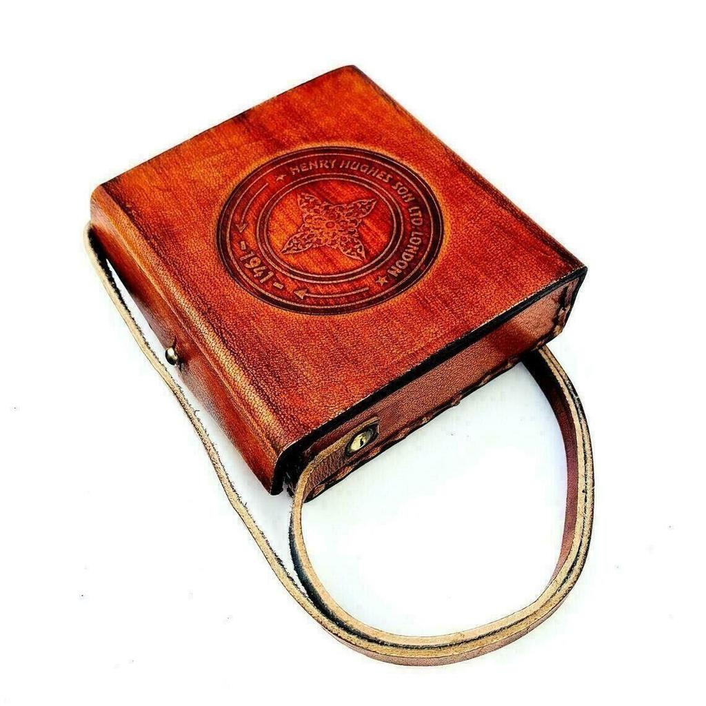 Увеличительное стекло Manifer из латуни с кожаным футляром для хранения, ручная работа, классический вид