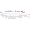 VidaXL Matelas à ressorts ensachés moyen 200x200 cm 3206450