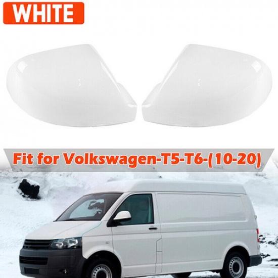 Пара Белых Накладок на Зеркала Заднего Вида для Volkswagen Transporter T5 T6