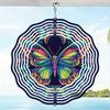 Metal Wind Spinner with 3D Lotus Mandala Design for Outdoor Garden Balcony Yard Decor 360 Degree Rotating Hook Holiday Christmas Gift