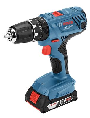 Bosch Professional 18V Аккумуляторная ударная дрель-шуруповерт x Кейс для переноски (2,0 Ач 2, Зарядное устройство, В комплекте) ГСБ18В-21