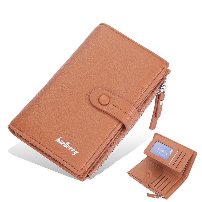 Baellerry Men Women Fashion Card Holder Wallets Casual Design PU Leather Purse Hasp Coin Purses Wallet