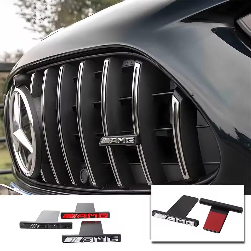 1 шт. 3D логотип AMG эмблема значок на переднюю решетку автомобиля Mercedes Benz Amg w211 W124 W169 W176 W177 W202 W203 W204 W205 W210 аксессуары