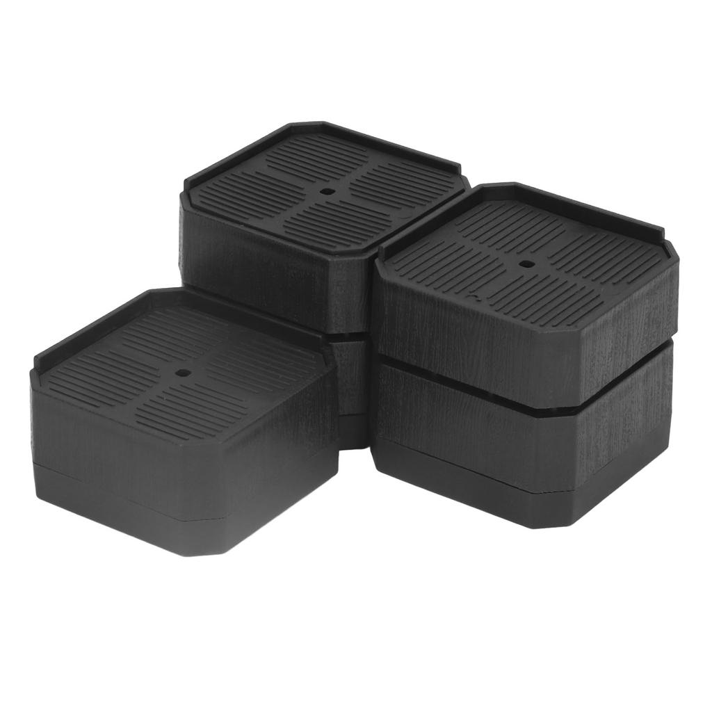 8 Set L Shaped Semi Covered Bed Risers Anti Slip Stackable Furniture Risers for Washing Machine Base Tables Chairs