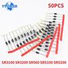 50PCS/Lot Schottky Diode Rectifier Diodes Kit SR3100 SR3200 SR560 SR5100 SR5200 3A 5A 100V 200V Electronic Components DO-201AD