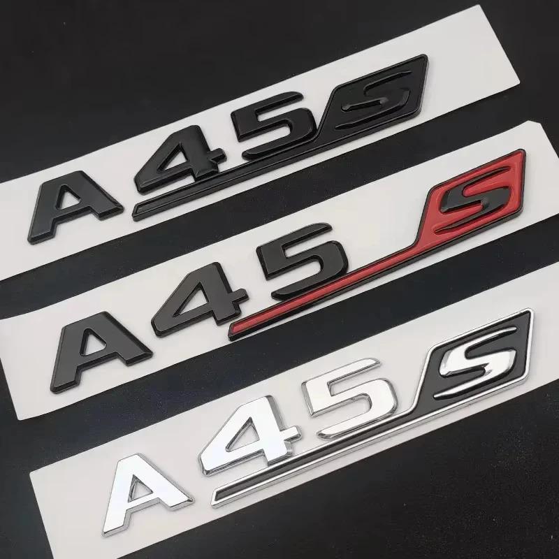 ABS For Mercedes-Benz A35 A45 AMG W177 W176 A35 A45 A45S TURBO 4MATIC Car Trunk Letters Emblem Badge Stickers Accessories PI1