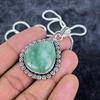 Green Apatite Gemstone Handmade 925 Sterling Silver Jewelry Pendant 1.89" M-2907