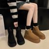 Thick-soled Heightening Snow Boots Women's 2025 New Piled Thickened Short Cotton Boots Sangpo Village Northeast Snow Cotton Shoes