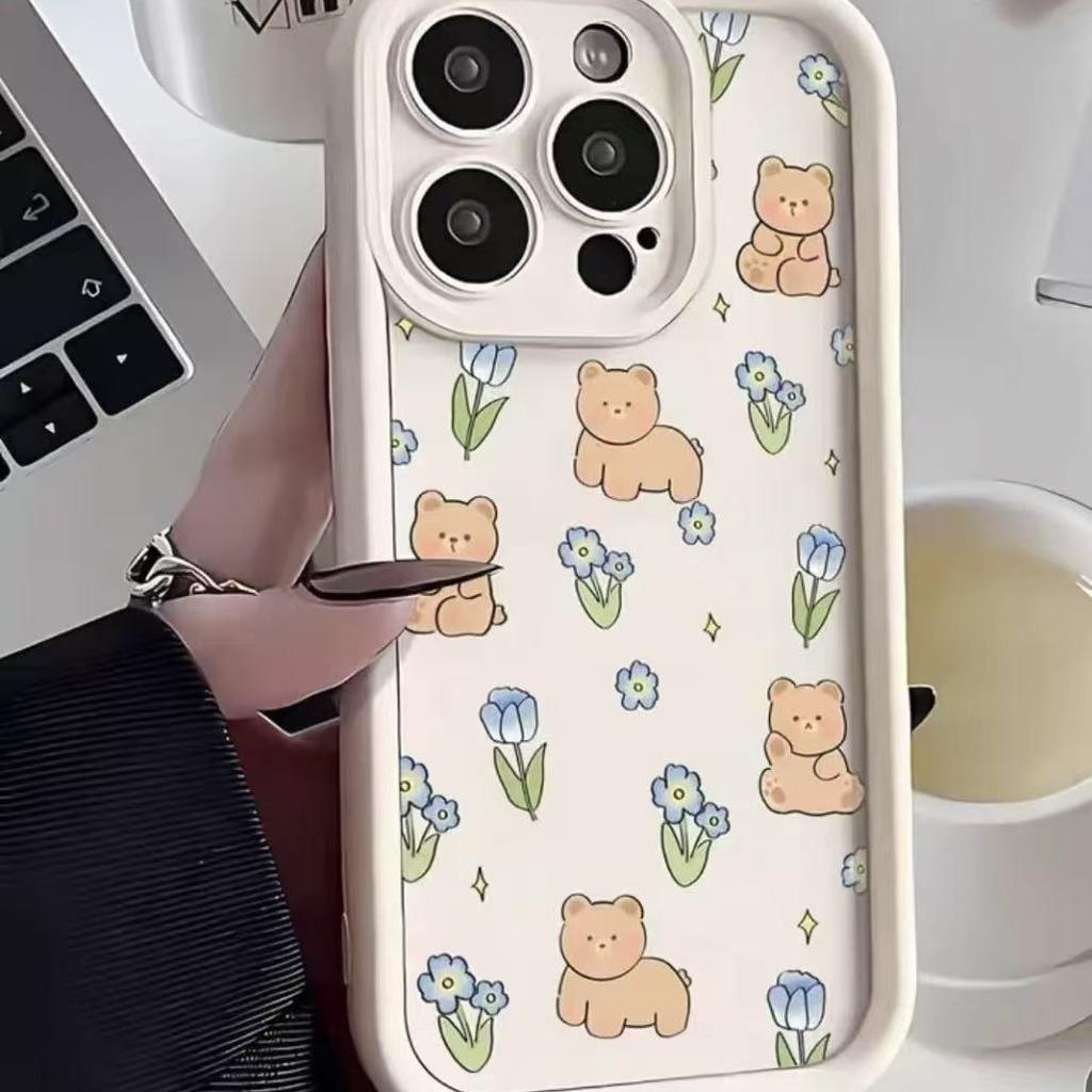 Милый медведь подходит для чехла на мобильный телефон iphone16pro Apple 15 девушка 14 дней и Южная Корея 13promax новый 12x