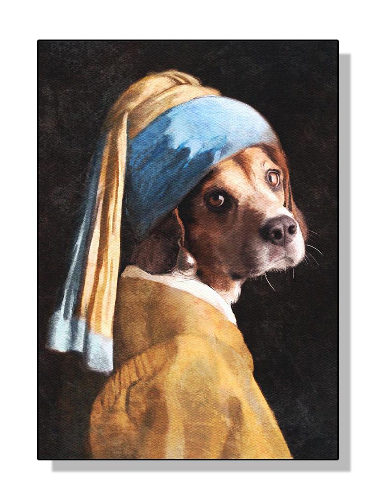 Винтажный бигль без зонтика, художественные постеры, холст, картина маслом, пейзаж, забавная собака, настенная картина для комнаты, домашний декор, Cuadros