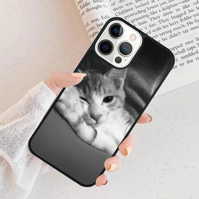 Милый Чехол-Животное Кошка Для iPhone 17 Air 15 16 Чехол 11 13 14 Pro Max 12 Plus Max Fundas