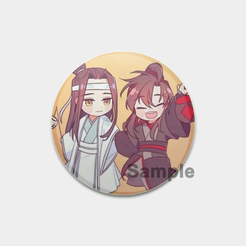 32/44/58 мм аниме Mo Dao Zu Shi брошь, булавки для одежды, аксессуары для рюкзака, мультяшная фигурка Lan Wangji/Wei Wuxian/Chen Qing Ling, значок