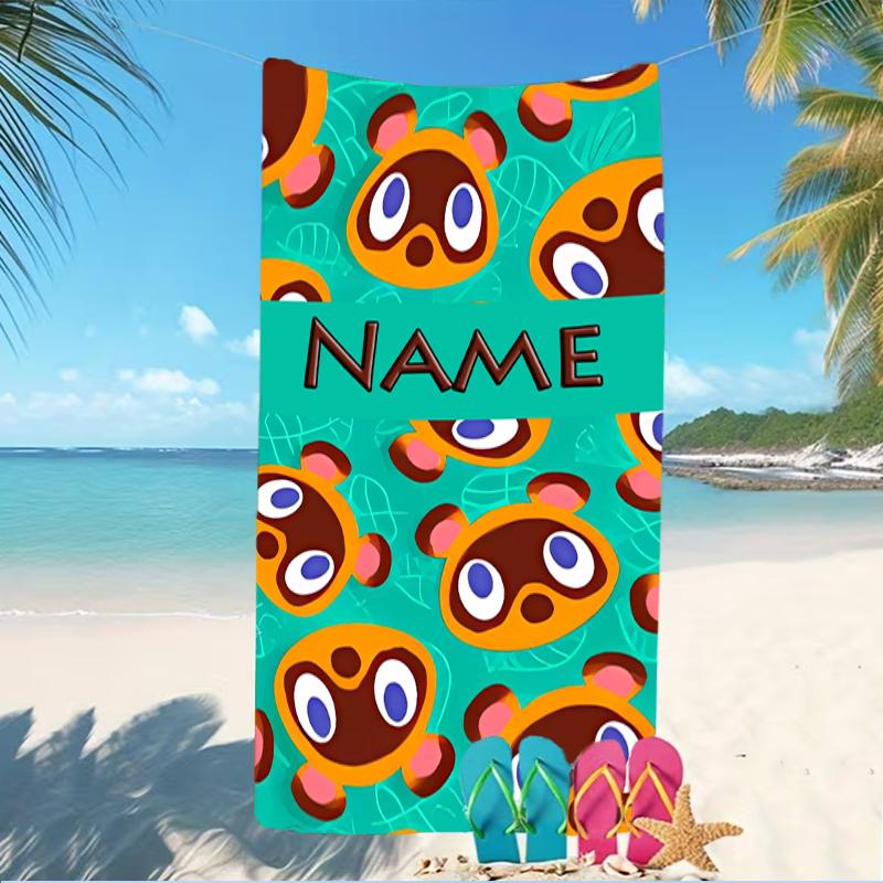 Customizable personalized beach towels Animal Crossing themed designs.Suitable for the beach, yoga, sports;ideal as beach accessories