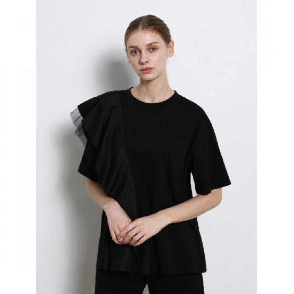 Ozoc Side Frill ShorT Sleeve T shirT