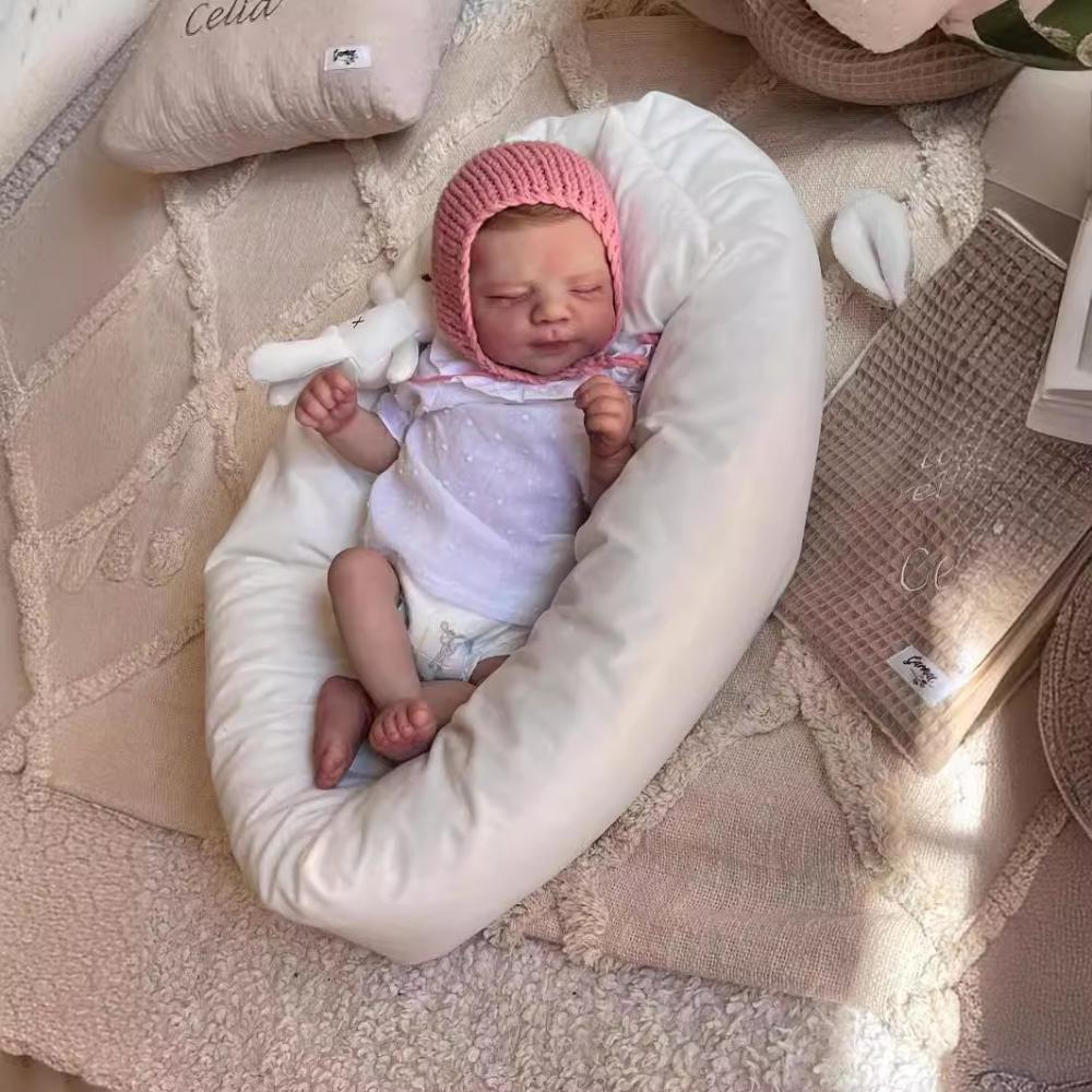 19 Inch Bebe Reborn Toddler Dolls Pascale Full Vinyl or Cloth Body Newborn Doll Adorable Sleeping Doll Baby Toys for Kids Child Holiday Surprise Gift