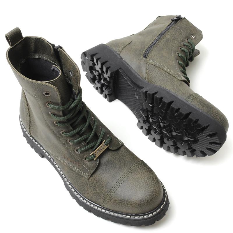 Chekich 2023 мужские ботинки темно-синего цвета из искусственной кожи со шнуровкой и молнией, зимние модные зимние ботинки больших размеров, спортивные удобные теплые ботинки до щиколотки CH009