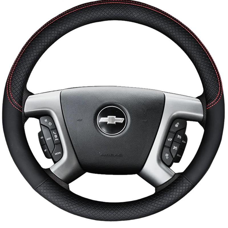 Кожаный чехол на руль автомобиля для Chevrolet Captiva Silverado GMC Sierra 2007-2014 Daewoo Автомобильный интерьер