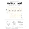 24PCS Blush Almond Fake Nails with Star Print Easy Effortless Application to Nails for Fingernail DIY Decoration