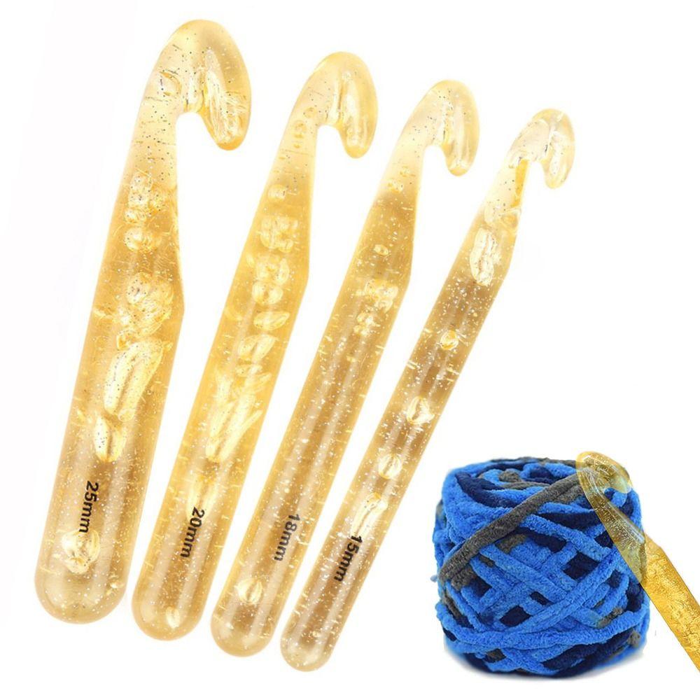 Длинные крючки для вязания больших размеров Спицы Новое приспособление для плетения пряжи Инструмент для ручного вязания