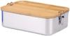 EFFORTS Lunch Large Stainless Single Natural Lunch Design with Lunch Dishwasher Easy To Wooden Simple and Suitable for and Students Box, Capacity,