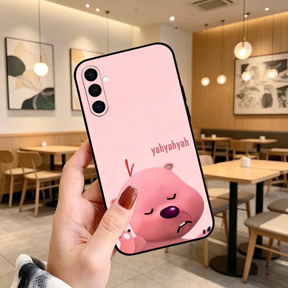 FOR PC-Cute L-Loopys Gift Phone Case Black Silicone Soft For Samsung Galaxy A73,A72,A71,A70,A53,A52,A51