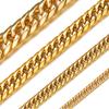 Kihei Necklace Chain Only K18 Gold Plated Gold Stainless Steel Length 56cm Width 12mm [ChainsHouse] Men's Rust-proof