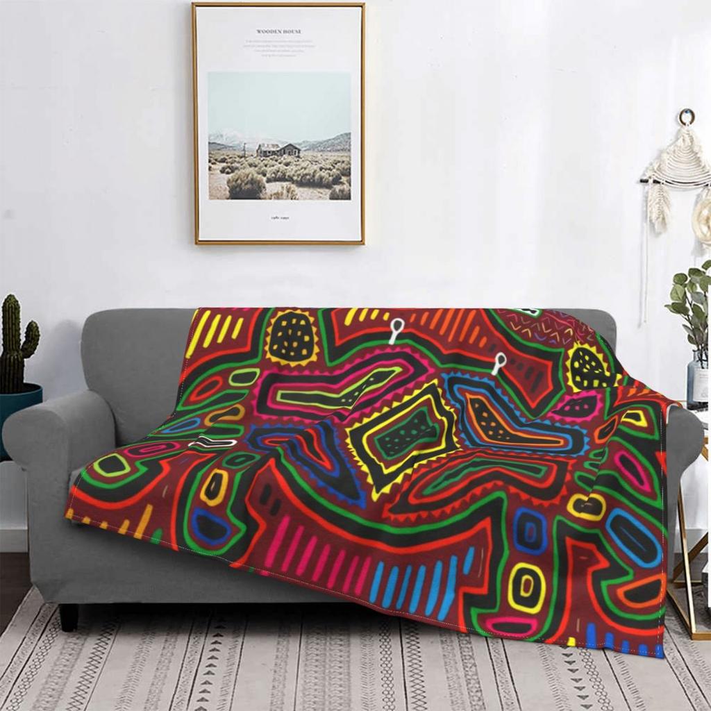 Kuna Mola Design Crab An Ultra-Soft Micro Fleece Blanket