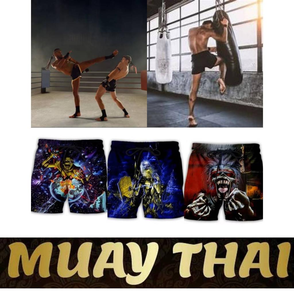 Retro Vintage Skull Skeleton Ghost Horror Gothic Boxing Muay Thai Kickboxing Shorts 3D Print Training Unisex Men Women Fitness Gym Sport Workout