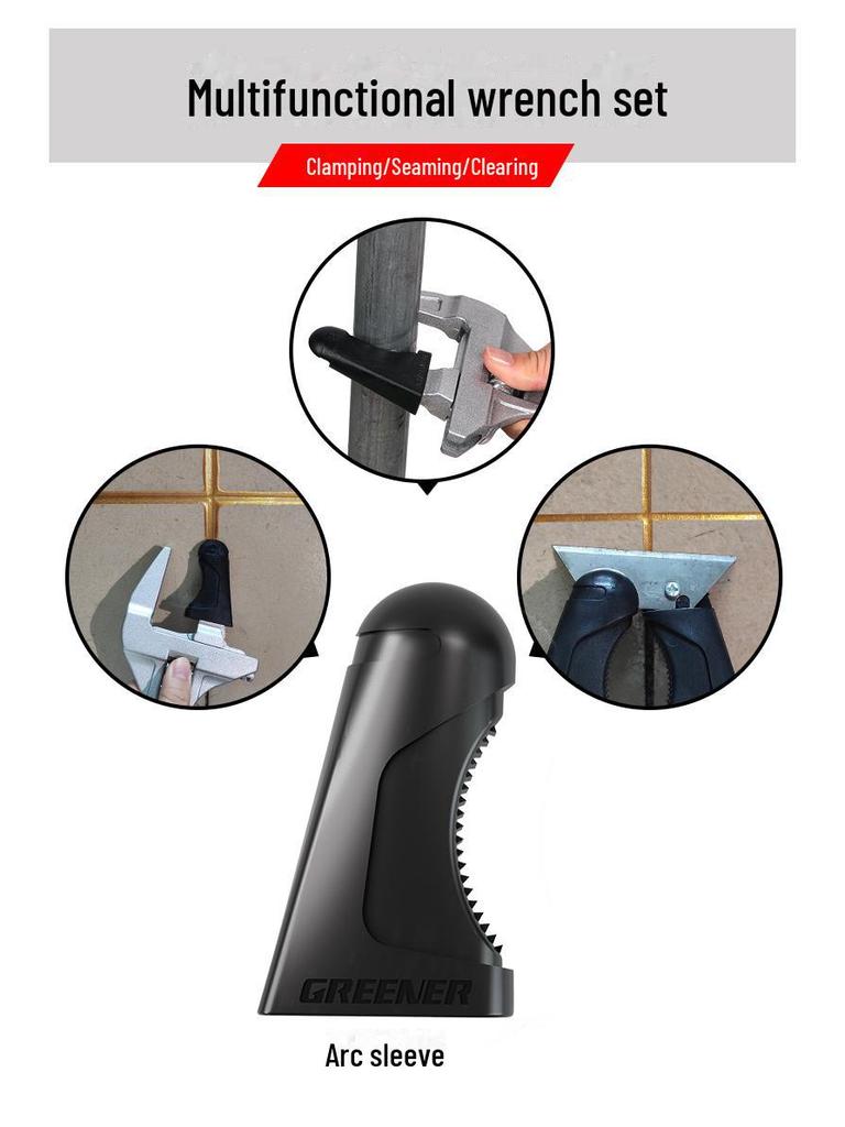 Многофункциональный сантехнический ключ Green Forest — короткая ручка, большое отверстие