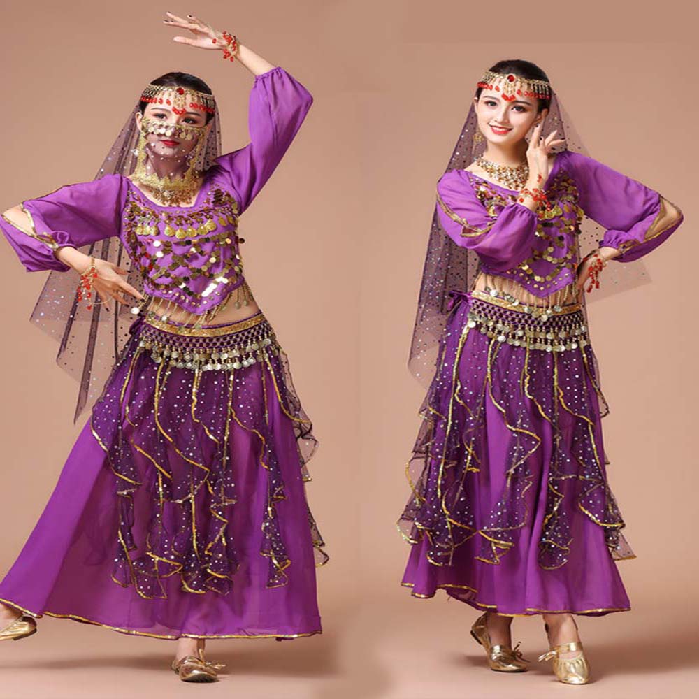 Sequins Women Indian Dance Rhinestone Face Veils Mesh Performance Accessories Belly Dance Costumes