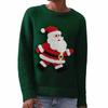 Женский модный пуловер с рождественским принтом, с длинным рукавом и вырезом под горло, вязаный свитер-топ
