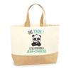 Sac Cabas - PLANETEE - Jean-charles Pas Touche Panda - Jute - Imprimé En France - Grande Contenance