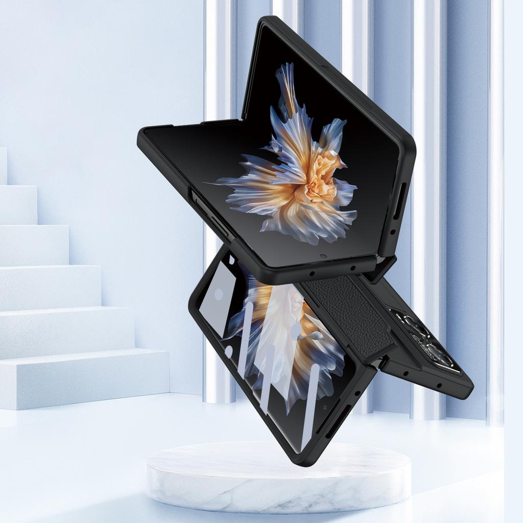 Противоударный чехол для телефона для Honor Magic Vs Ultimate 5G/Magic Vs 5G, Защита шарнира Задняя крышка из ПК с защитной пленкой для экрана из закаленного стекла