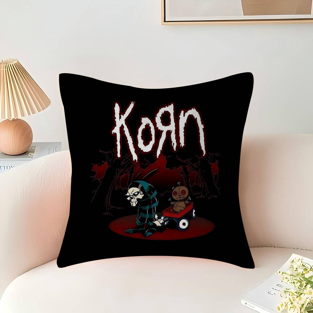 Korn Рок-группа Музыка Наволочка для подушки Обивка Диван Декоративная подушка Домашний декор Наволочка