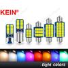 KEIN 2PCS 12V 24V T10 Festoon BA9S W5W C5W C10W 5W5 T4W 28mm 31mm 36mm 39mm 41mm Truck Car Light Interior Led Bulb Signal Lamp