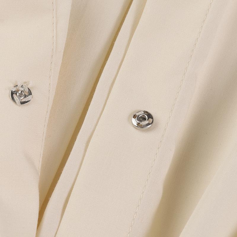 Женское повседневное свободное длинное платье с отложным воротником и длинным рукавом