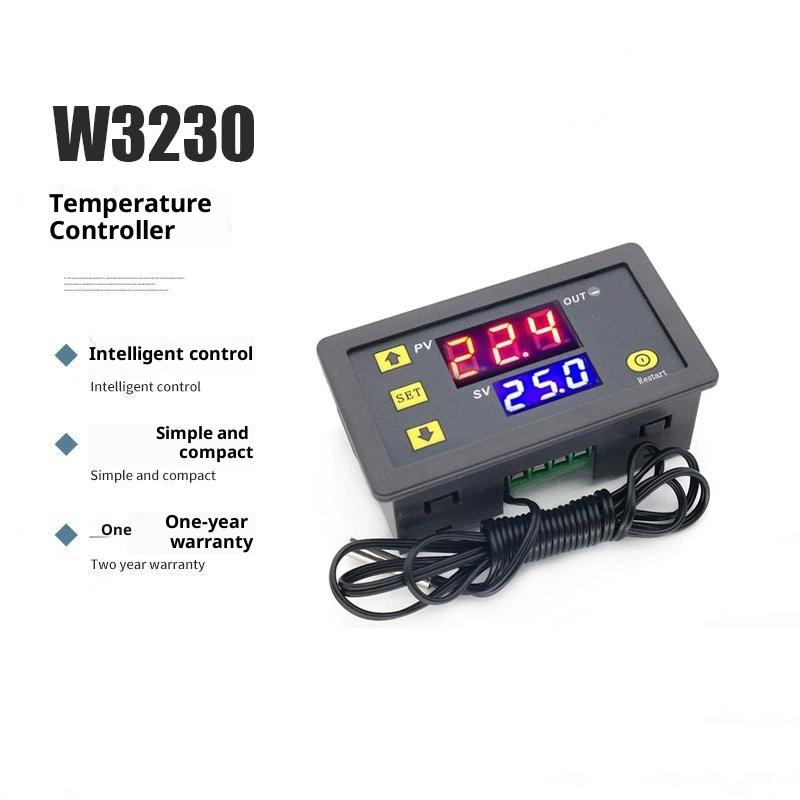 Высокоточный цифровой термостат W3230 20A 12V 24V 110-220V Светодиодный контроллер температуры с датчиком для аквариума террариума