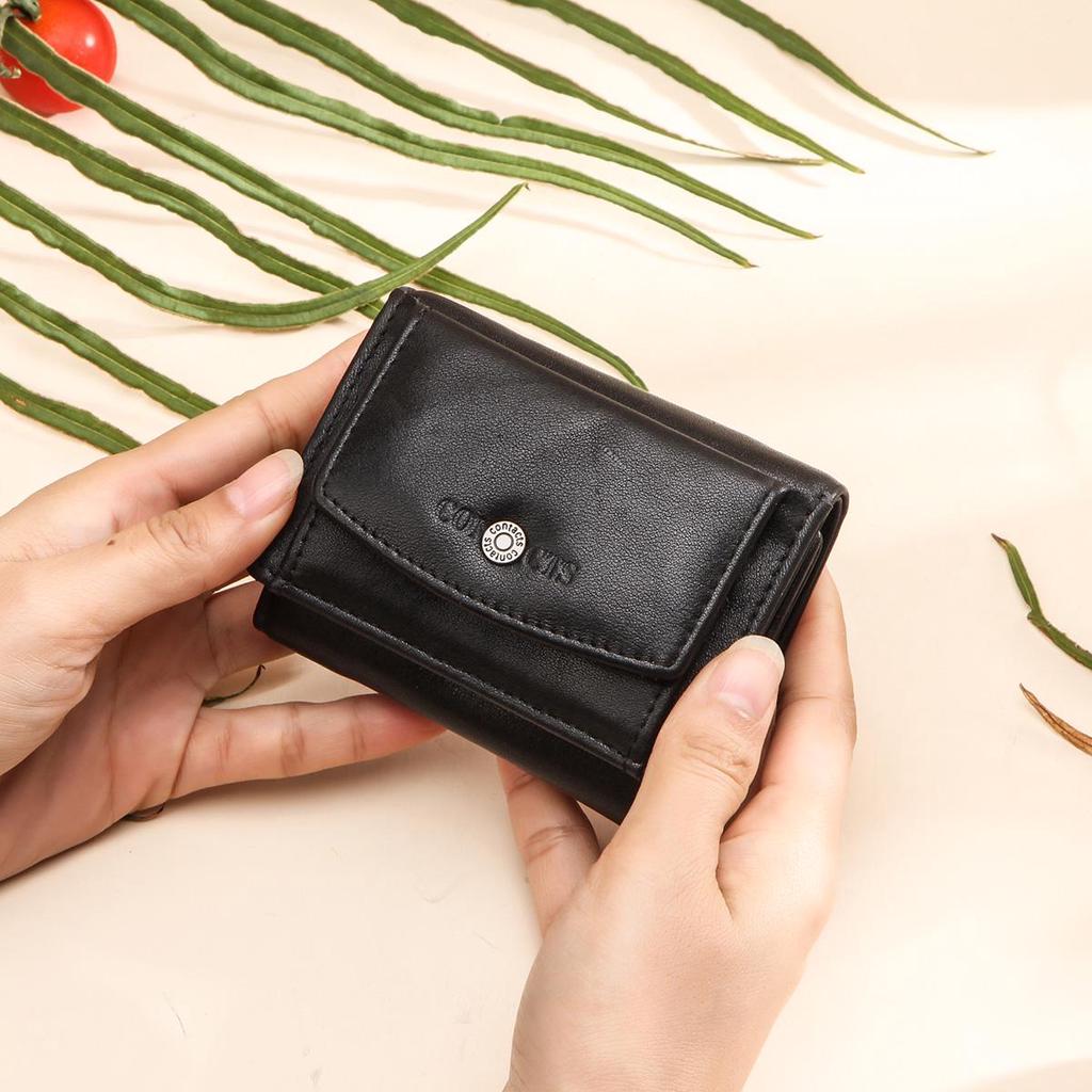 CONTACT'S женский компактный бумажник из натуральной кожи