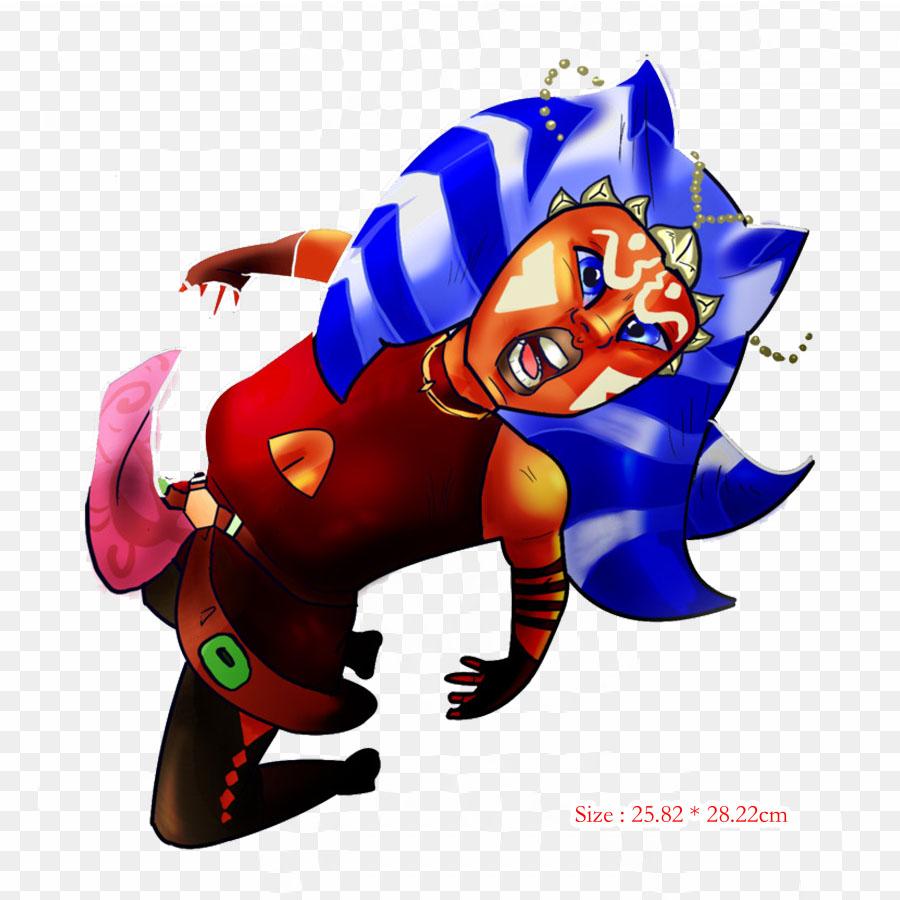 Cartoon Afro Clown Iron On Heat Transfer Printing Vinyl Patches Sticker for Clothes DIY Appliques Washable Patches