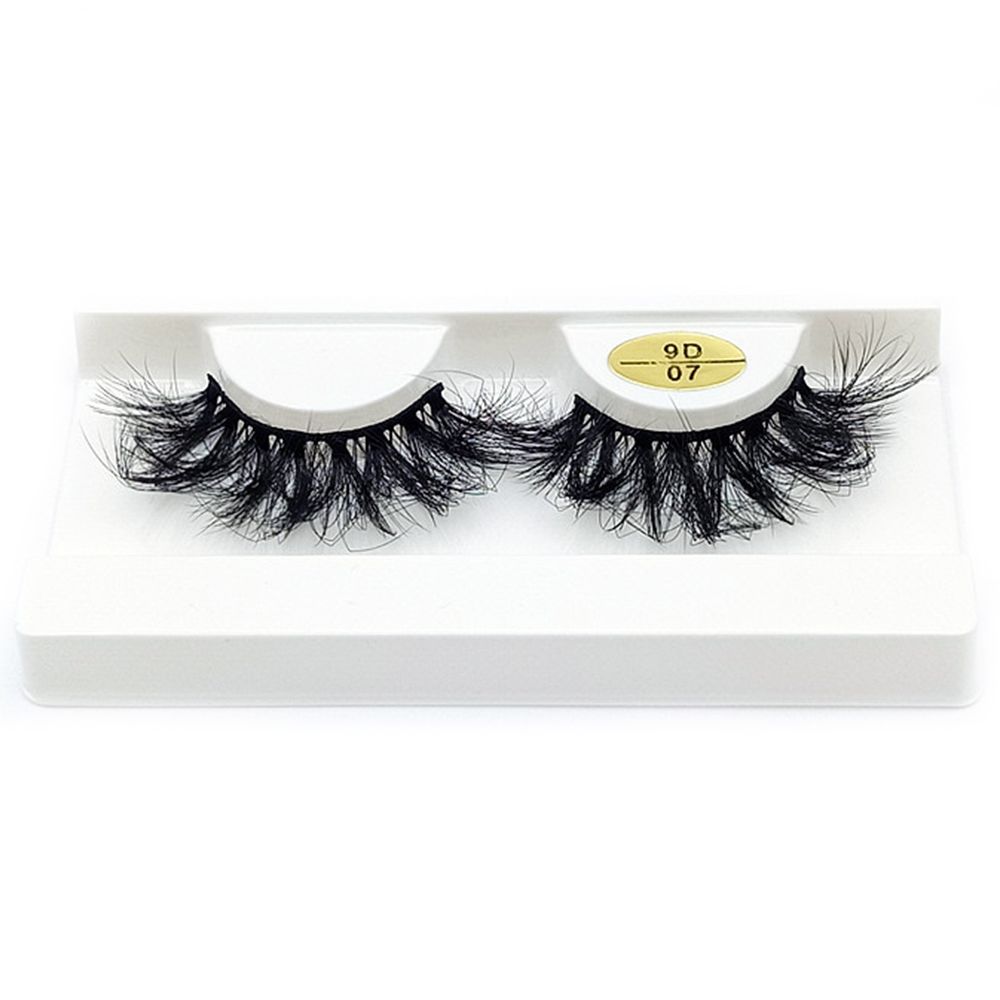 Fluffy Handmade Craft False Eyelashes Wispy Fluffy Eye Lashes 9D Faux Mink Eyelashes Extension