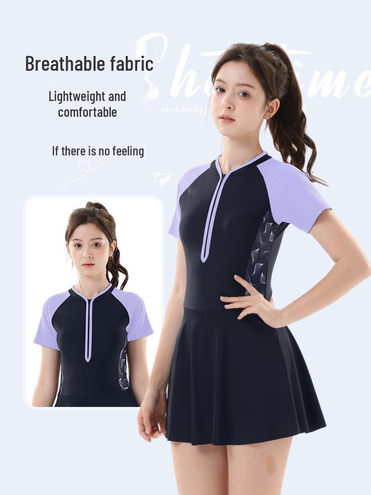 2025 Новый консервативный слитный купальник больших размеров для женщин, обеспечивающий привлекательную посадку