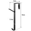 Yamazaki Smart Door Hanger, Black, Approx. W1.5 x D9 x H18cm, Coat Rack, Bag, Hat Storage, 7158
