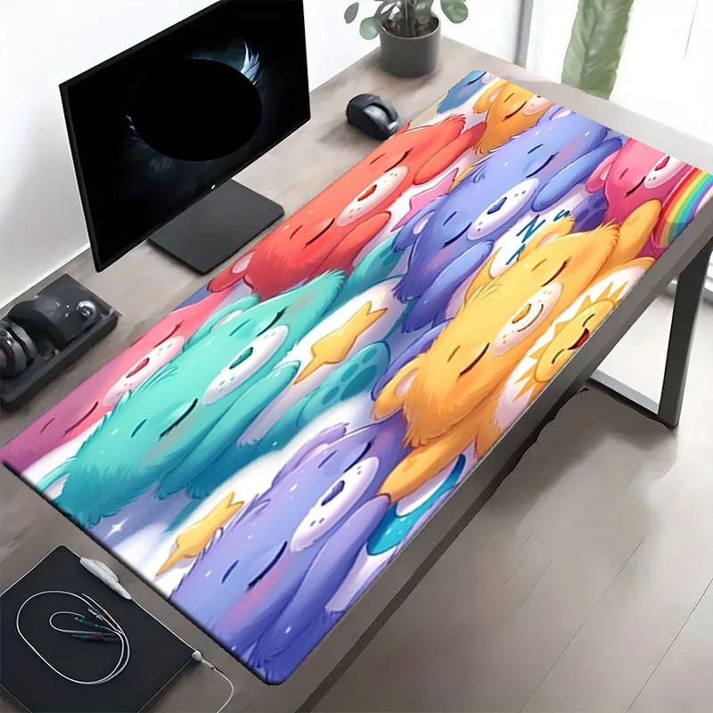 Care Bears Print Mouse Pad, Anti‑Slip Desktop keyboard Mat, for PC Laptop Gaming Working Daily Use, Cool Festival Surprise Gift